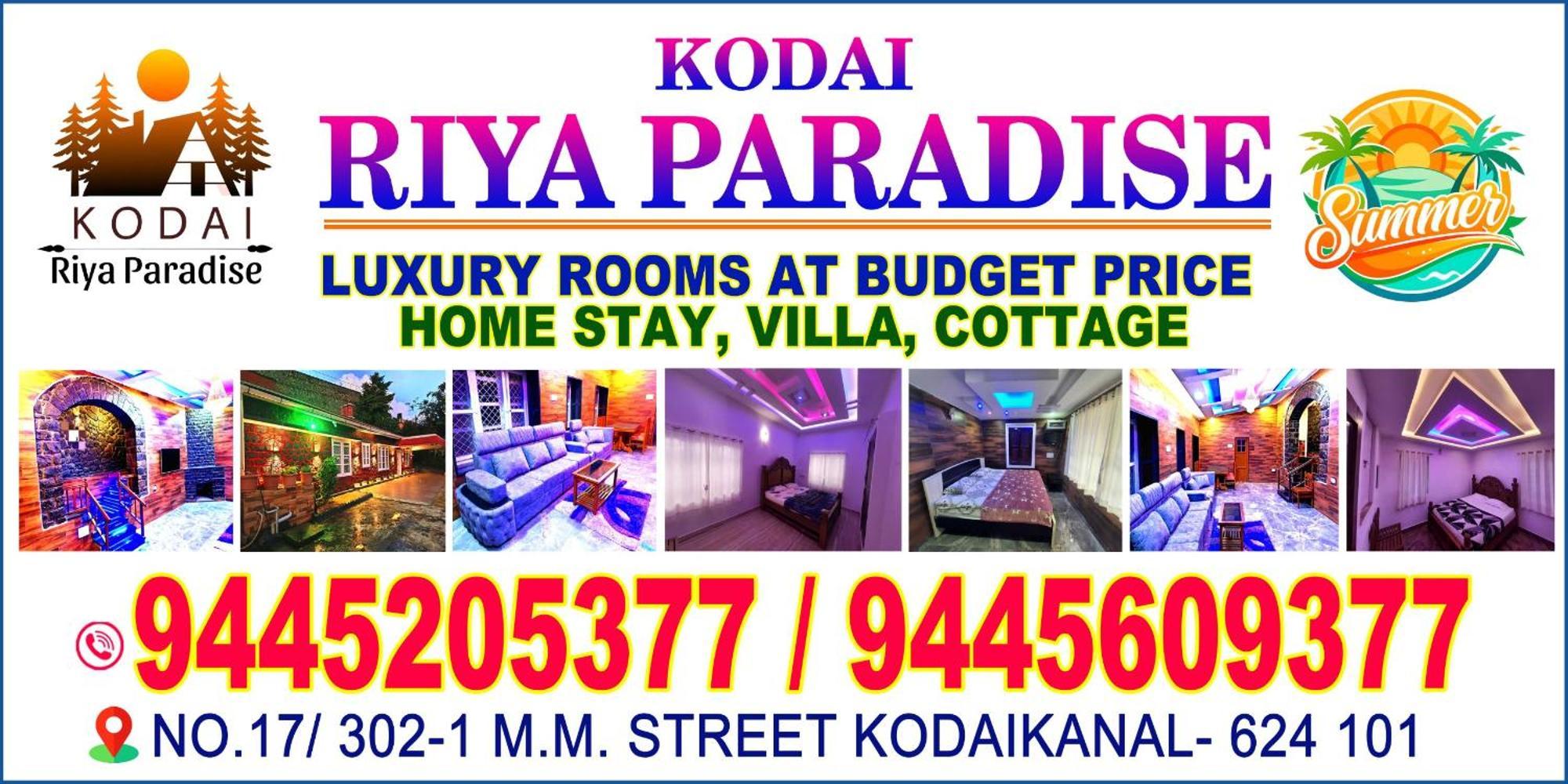 Kodai Riya Paradise Kodaikanal Eksteriør billede